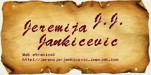 Jeremija Jankićević vizit kartica